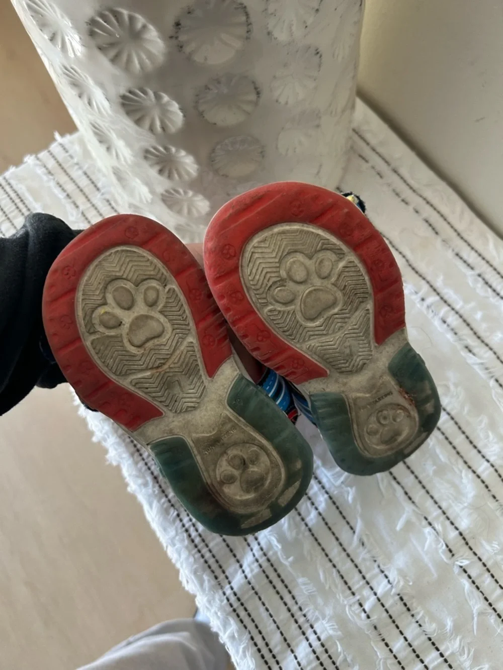 Paw Patrol Kids Size 7 Velcro Sandals Navy Blue Red Character Shoes